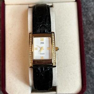 Vintage Camrose & Kross Jackie Kennedy Collection Black & Gold Watch